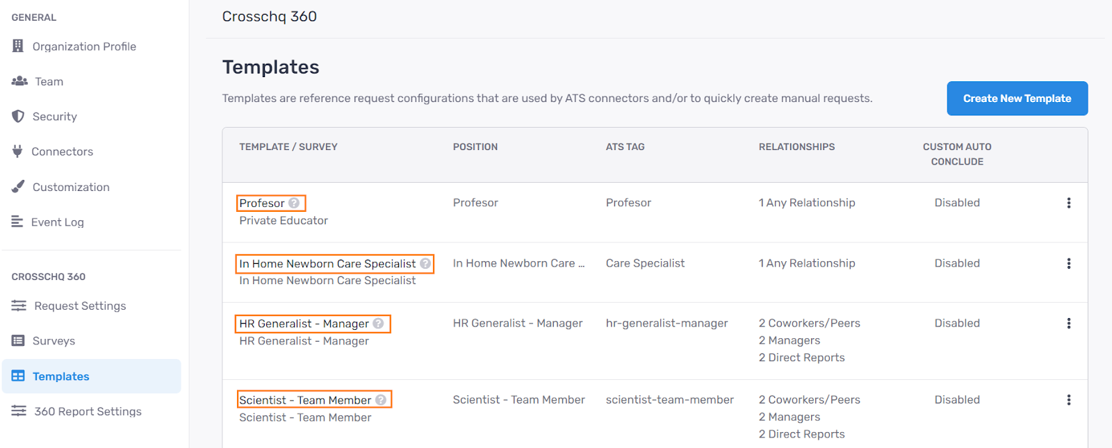 Screenshot of the Jobvite and Crosschq integration